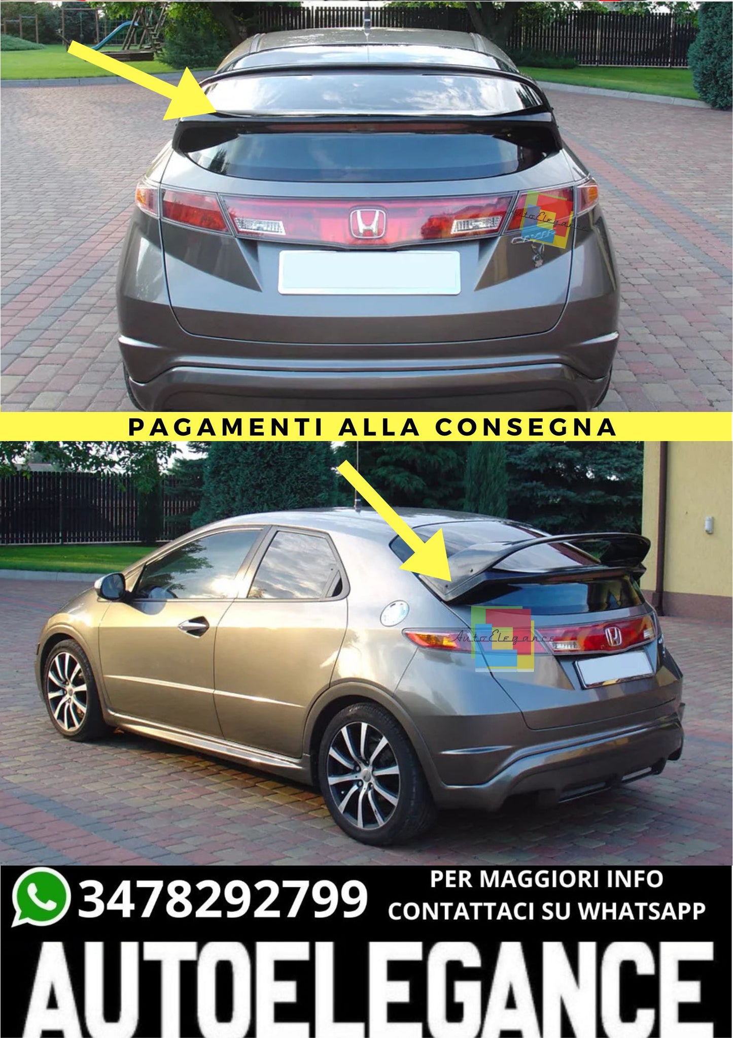 ❤️‍🔥SPOILER ADATTO PER  HONDA CIVIC ( 2006 - 2010 )❤️‍🔥