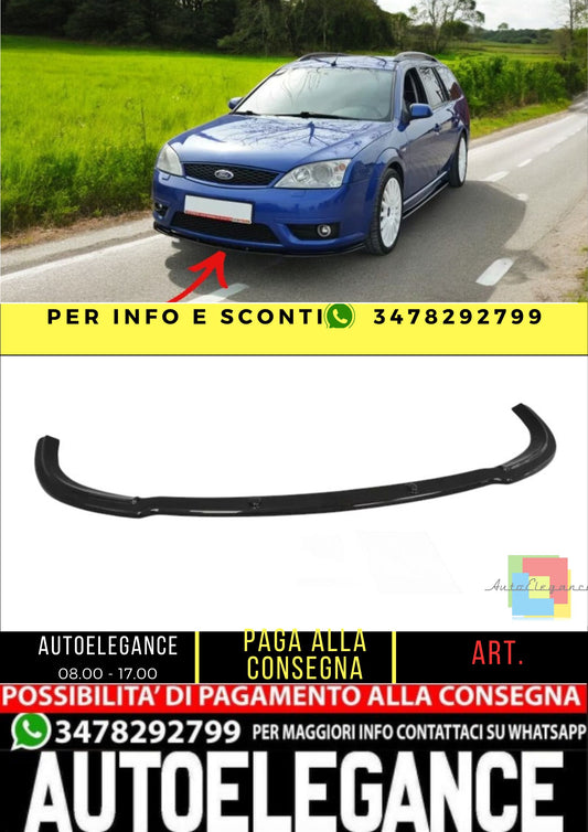 ✨Glossy Black ABS Splitter suitable for Ford Mondeo Mk3 ST 2002-2007✨