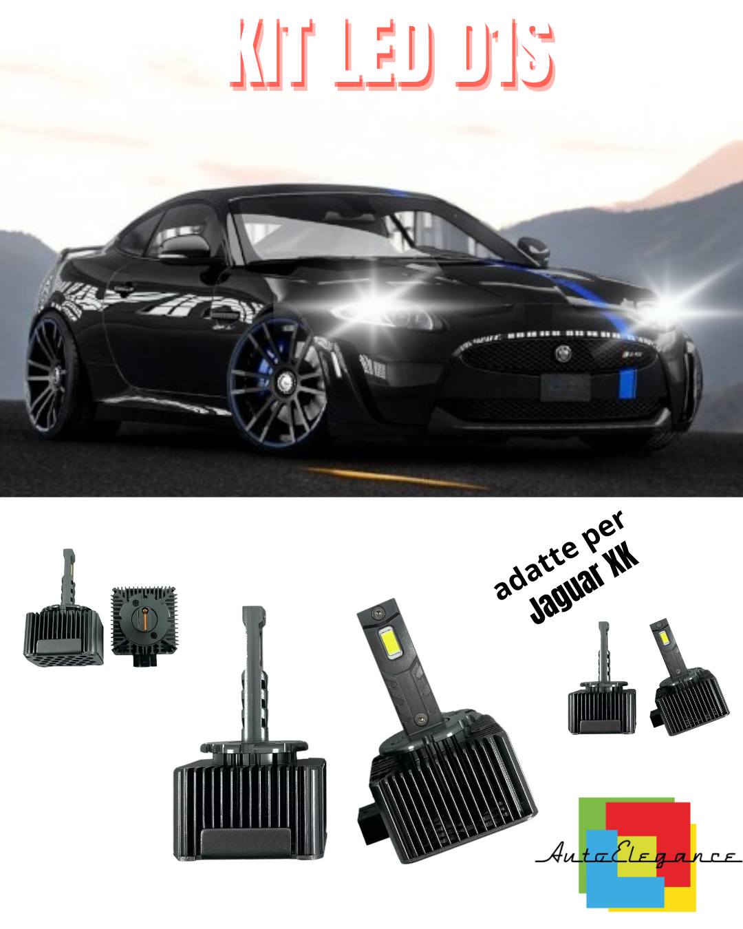 ⭐LAMPADE D1S LED 6000K DA XENON A LED MATRIX ADATTO PER JAGUAR XK ⭐