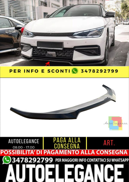 ✨SPLITTER V1 ADATTO per Kia EV6 GT-Line MK1 Nero Lucido ABS 2021+✨