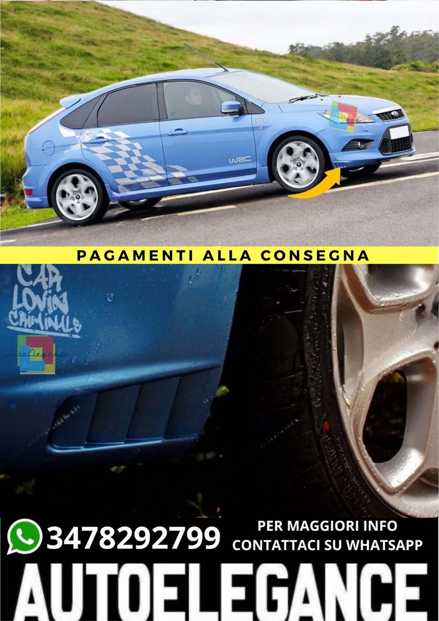 ❤️‍🔥GONNA ANTERIORE ADATTO PER FORD FOCUS MK2❤️‍🔥