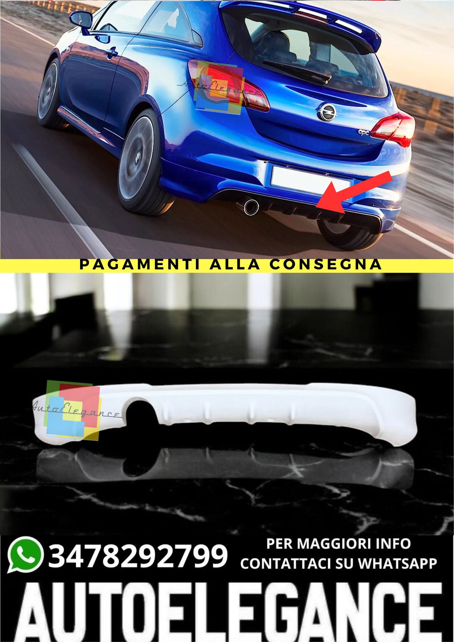 🔥DIFFUSORE ADATTO PER  OPEL CORSA E 🔥