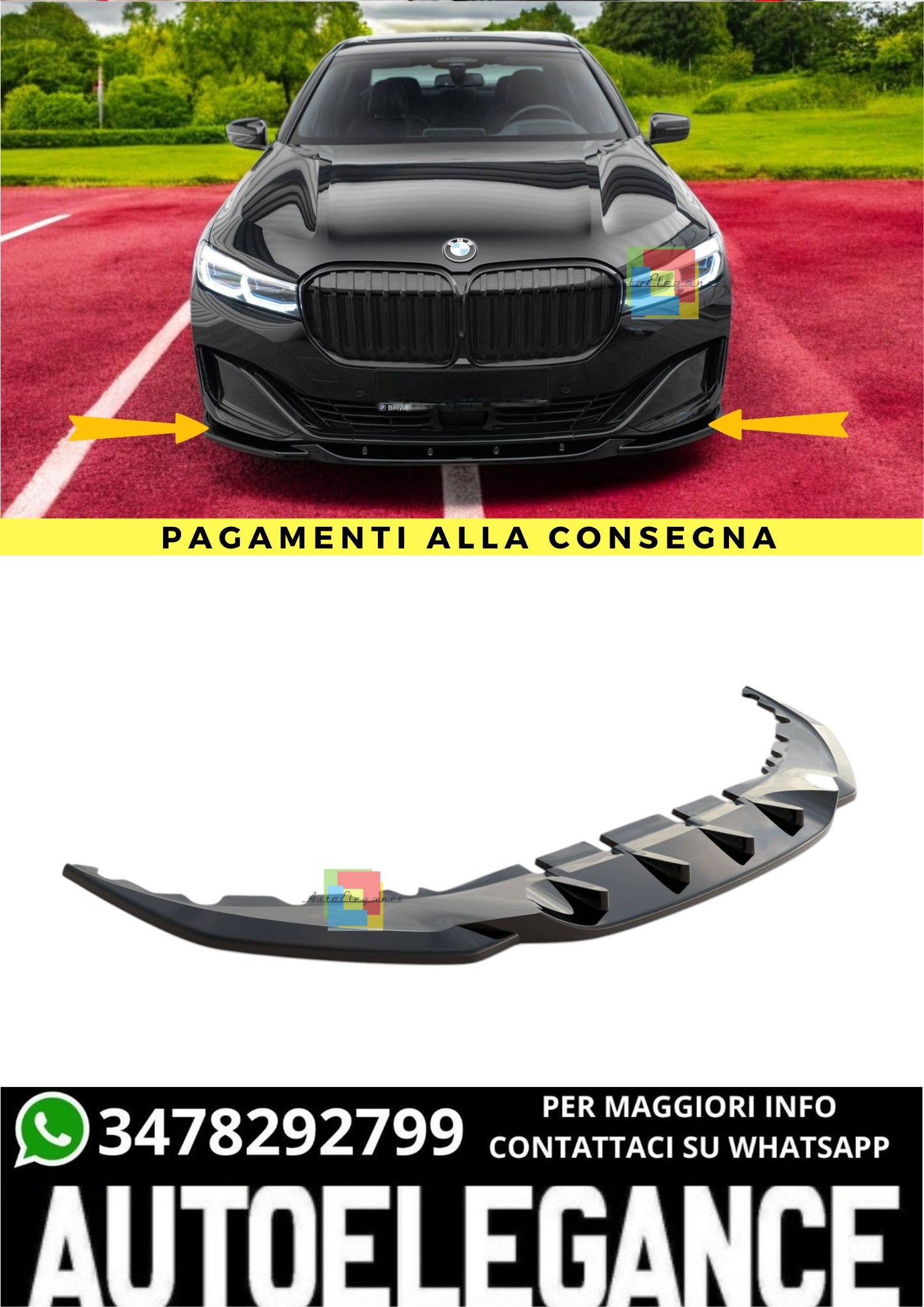 🔥Splitter Anteriore V.2 Adatto Per BMW 7 G11 / G12 Facelift🔥