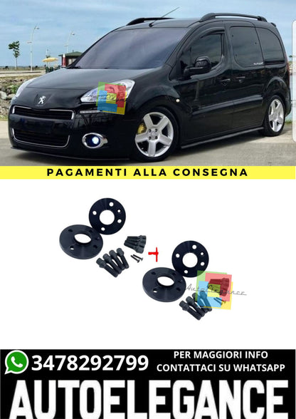 ⭐KIT 4 DISTANZIALI 16+20mm NERO ADATTO PER  CITROEN Berlingo II dal 2008⭐