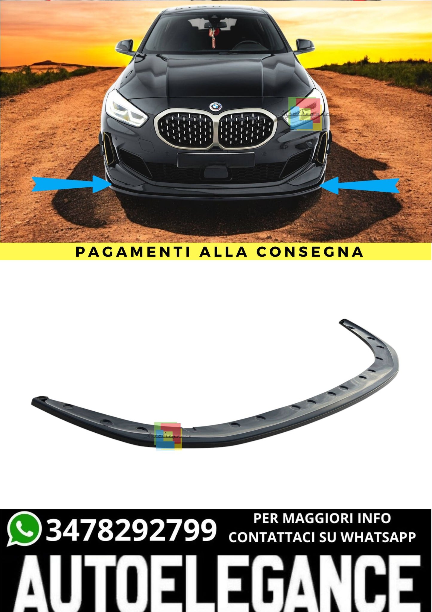 🔥Splitter Anteriore Adatto Per BMW M135i M-Performance F40🔥
