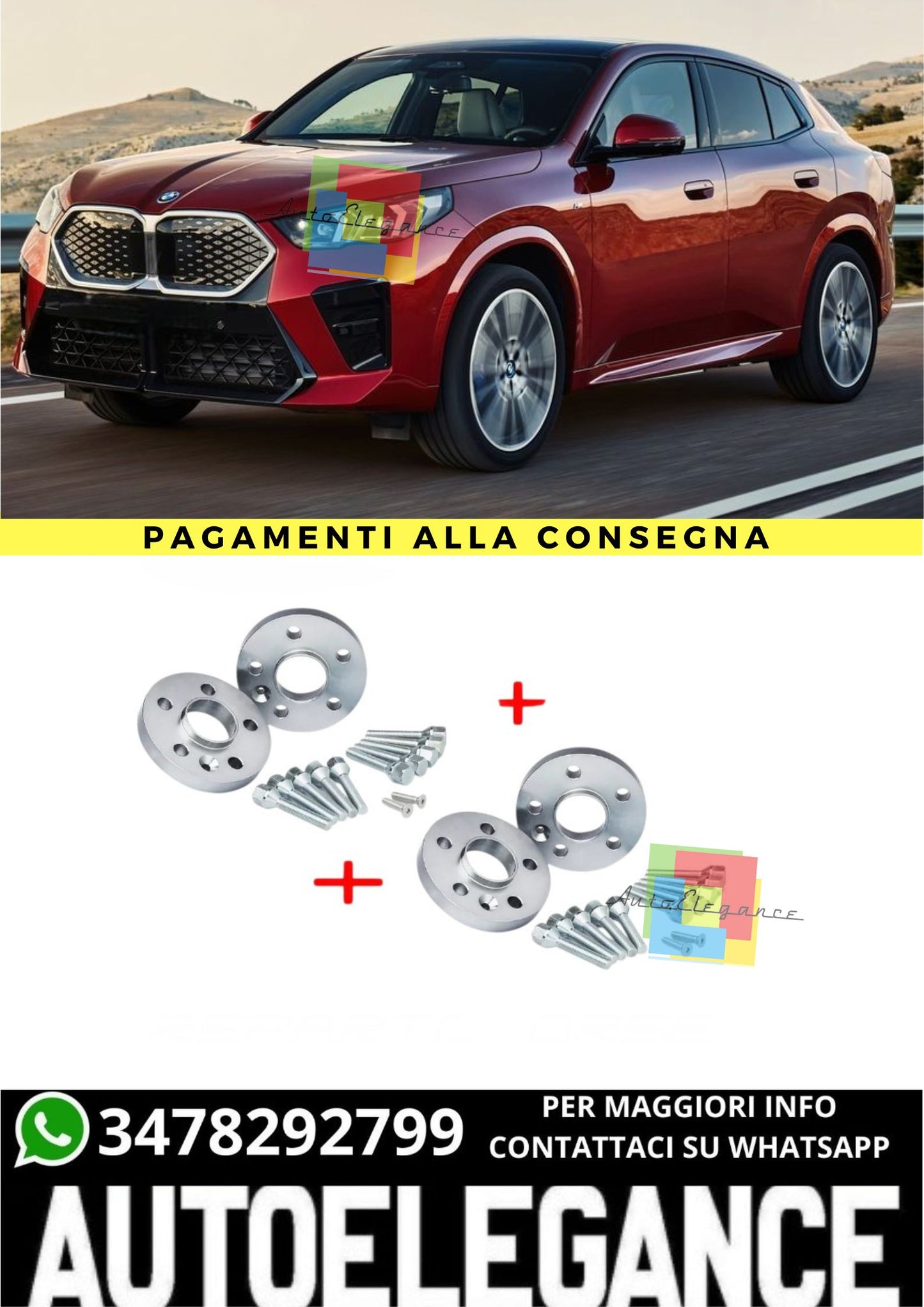 🔥KIT 4 DISTANZIALI 12+16mm adatto per BMW X2 (U10) - dal 2024🔥