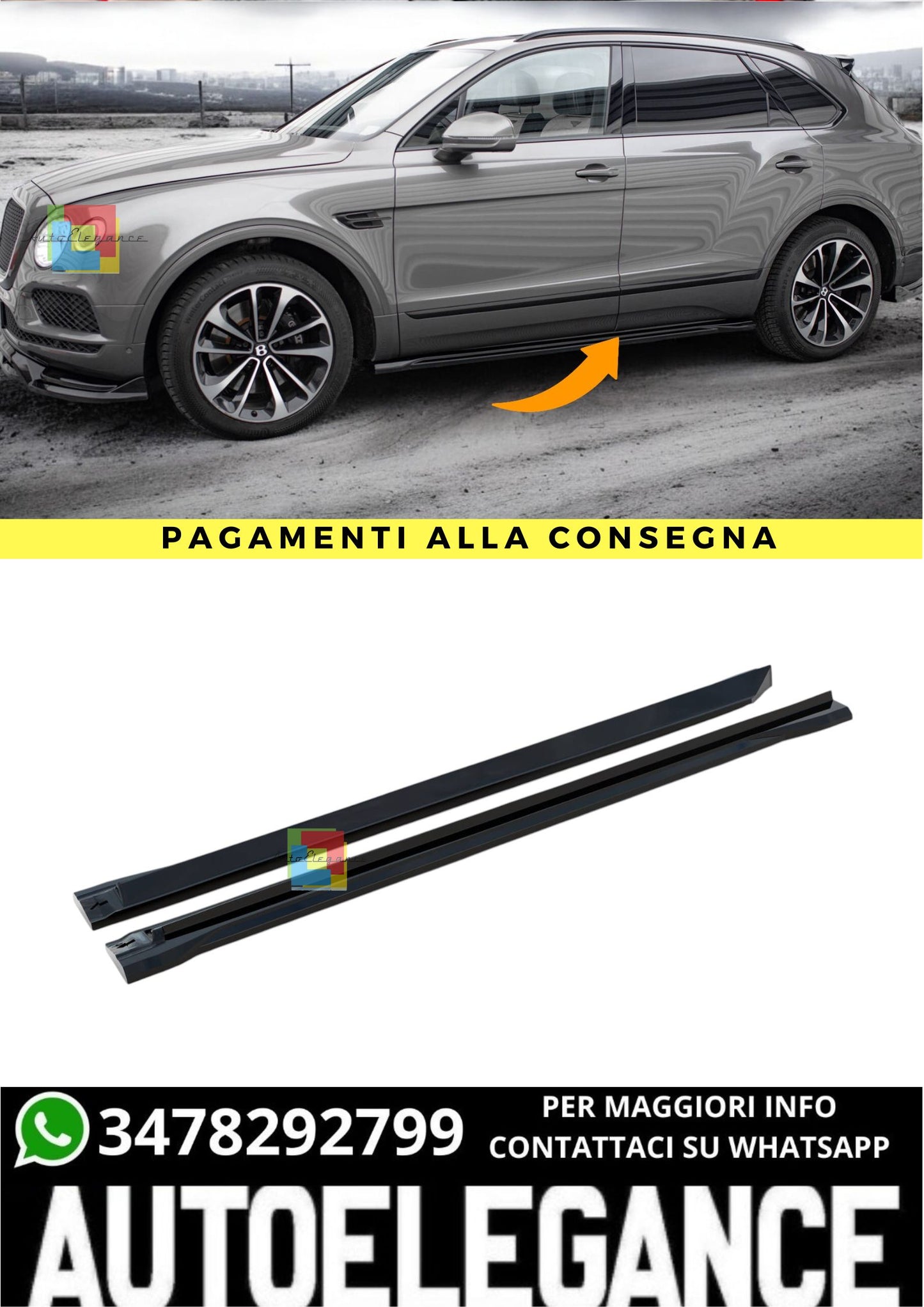 🔥Sottominigonne Laterali Adatto Per Bentley Bentayga Mk1🔥