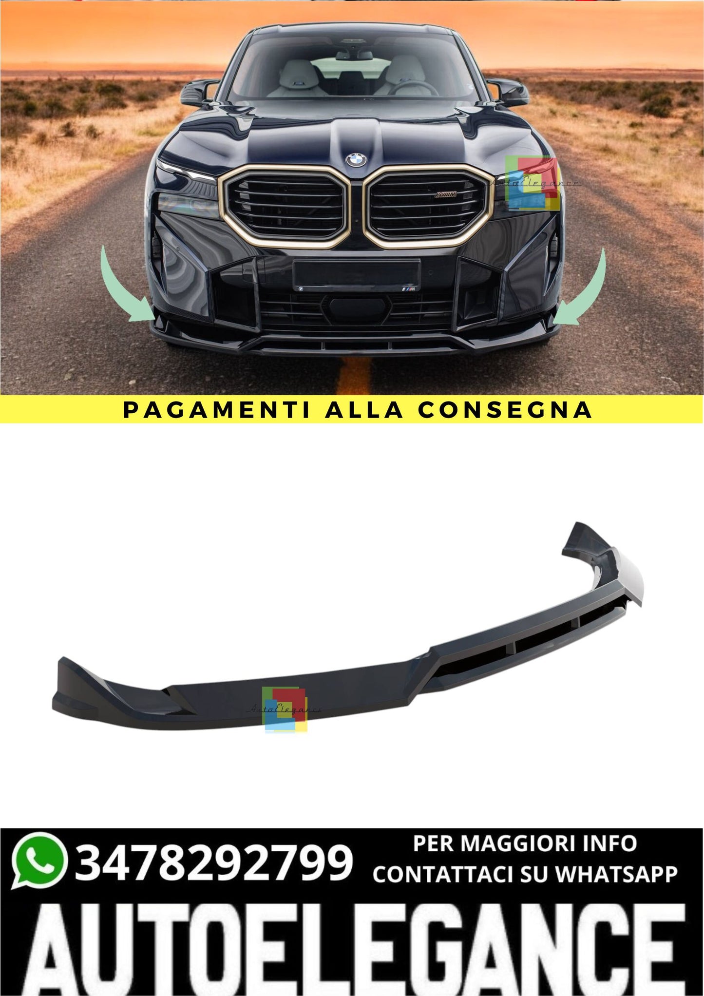 🔥Splitter Anteriore V.2 Adatto Per  BMW XM G09🔥