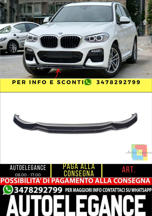 ✨Front Splitter V1 Design Gloss Black ABS For BMW X3 G01 2018+✨