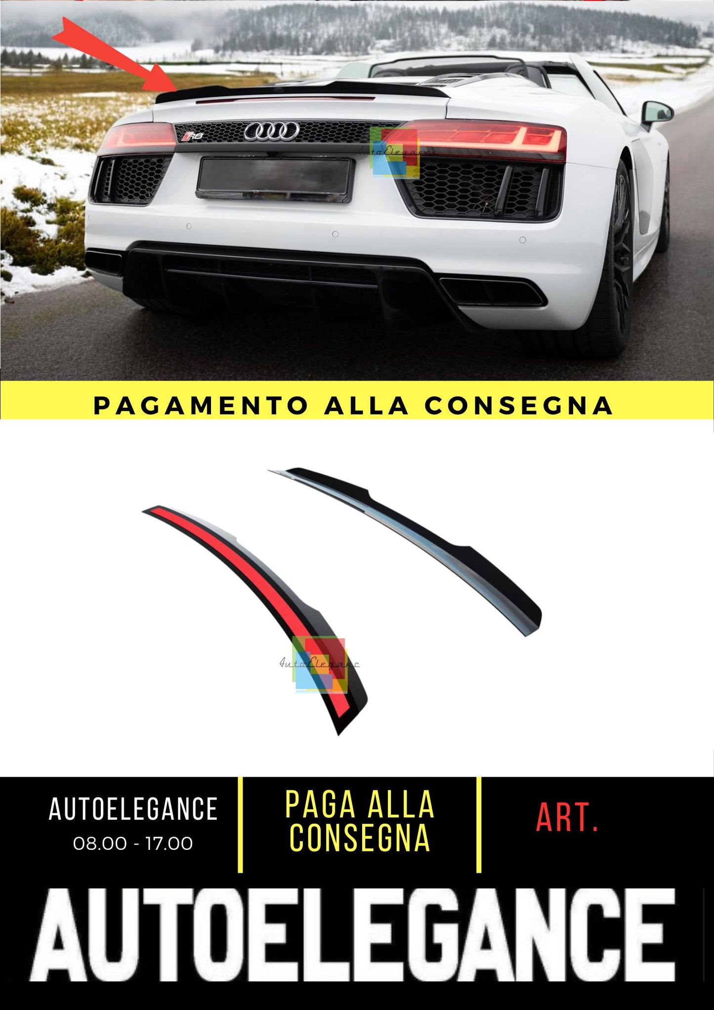 😍Tappo spoiler adatto per Audi R8 Spyder Mk2😍