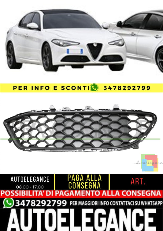 ✨AA0922115 RIGHT FRONT BUMPER GRILLE - BLACK FOR ALFA ROMEO GIULIA 15+✨
