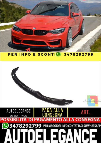 ✨SPLITTER anteriore V1 design nero lucido ABS per BMW M3 F80-✨