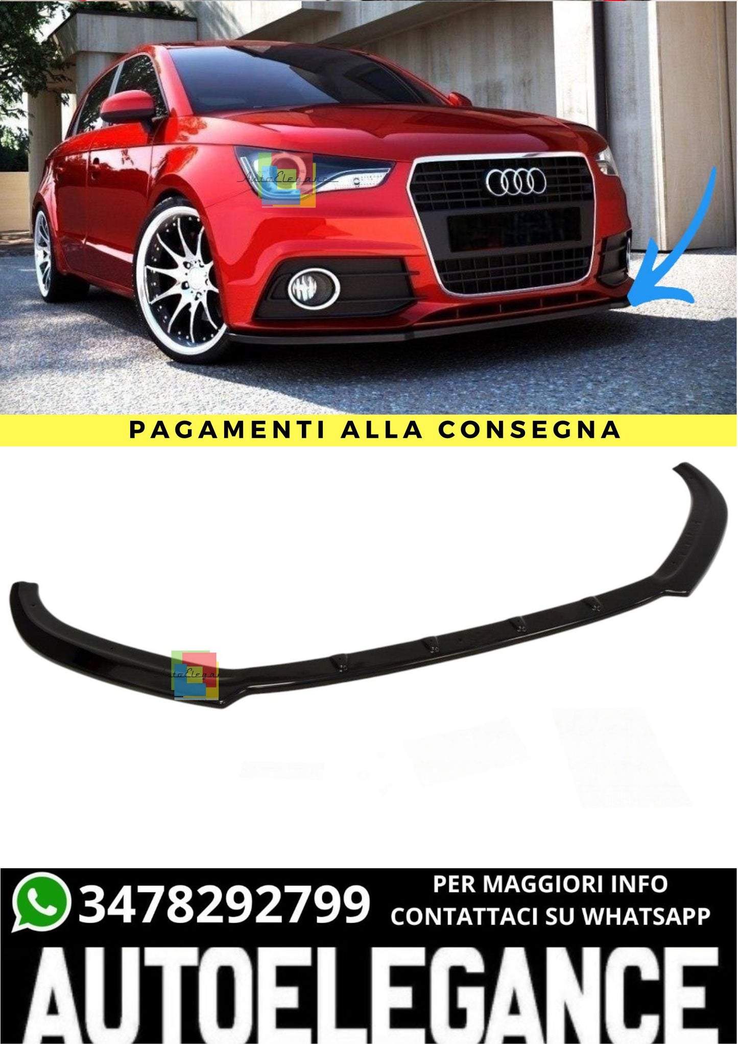 🔥Splitter Anteriore Adatto Per Audi A1 8X🔥
