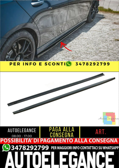 ✨MINIGONNE laterali Nero Lucido ABS Per Mercedes A35 AMG W177✨
