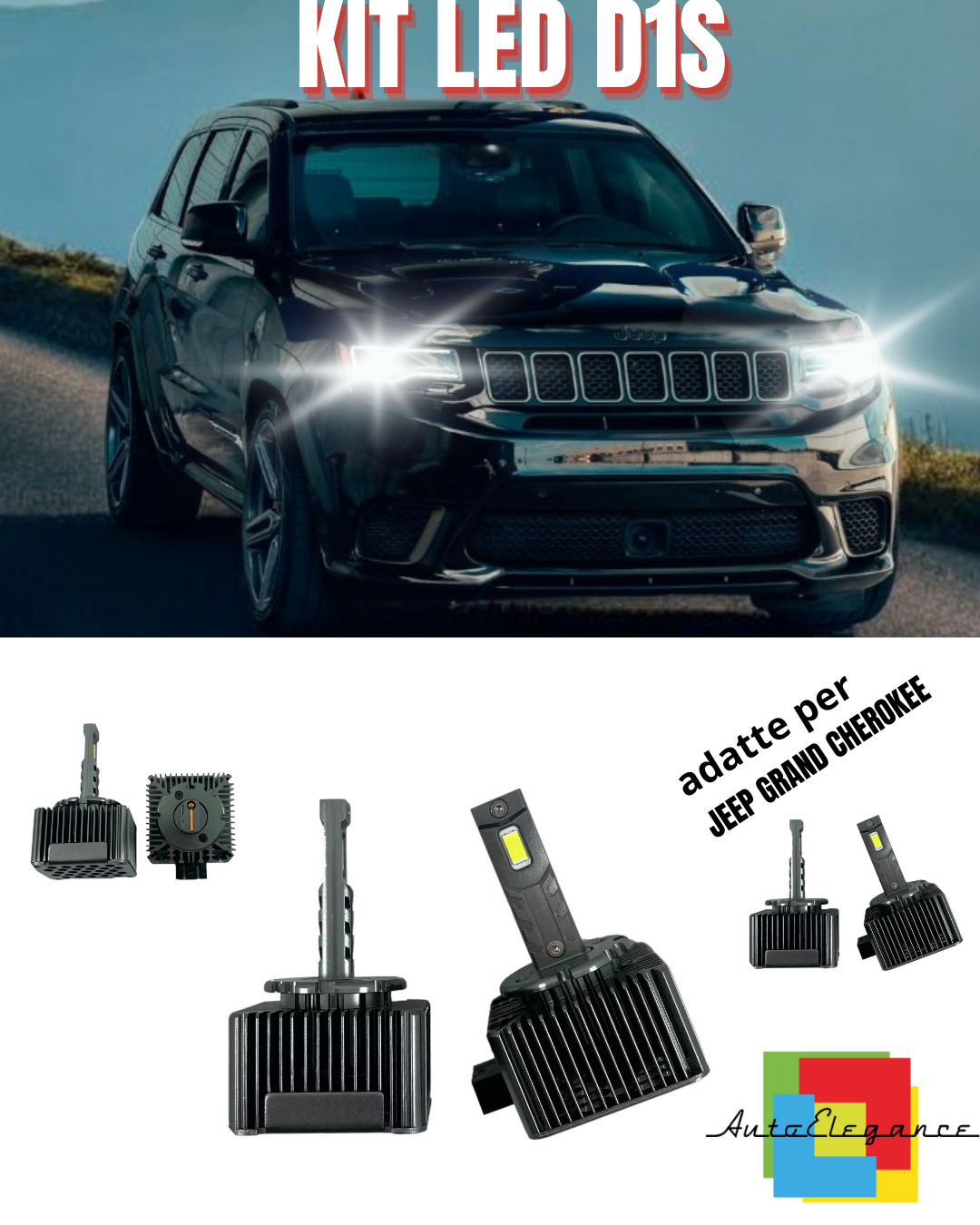 ⭐LAMPADE D1S LED 6000K DA XENON A LED MATRIX ADATTO PER JEEP GRAND CHEROKEE ⭐