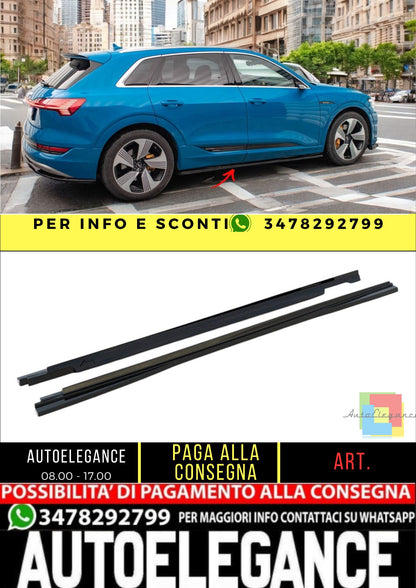 ✨MINIGONNE laterali Design per Audi E-Tron nero lucido ABS 2018-2022✨