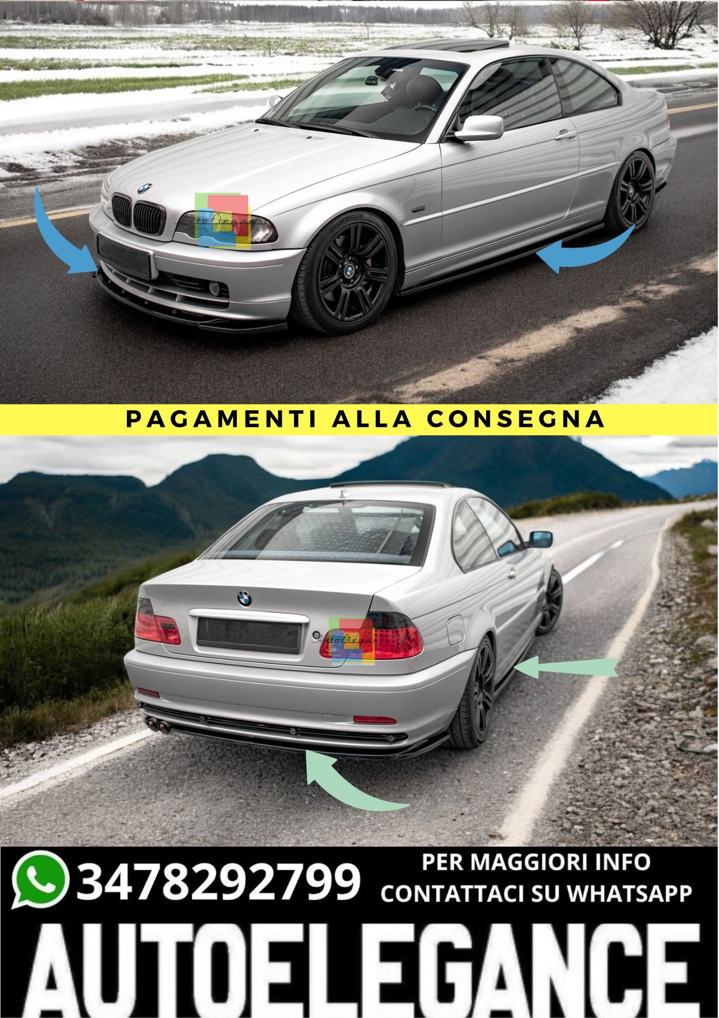 🔥Bodykit  Adatto Per  BMW 3 Coupe E46🔥