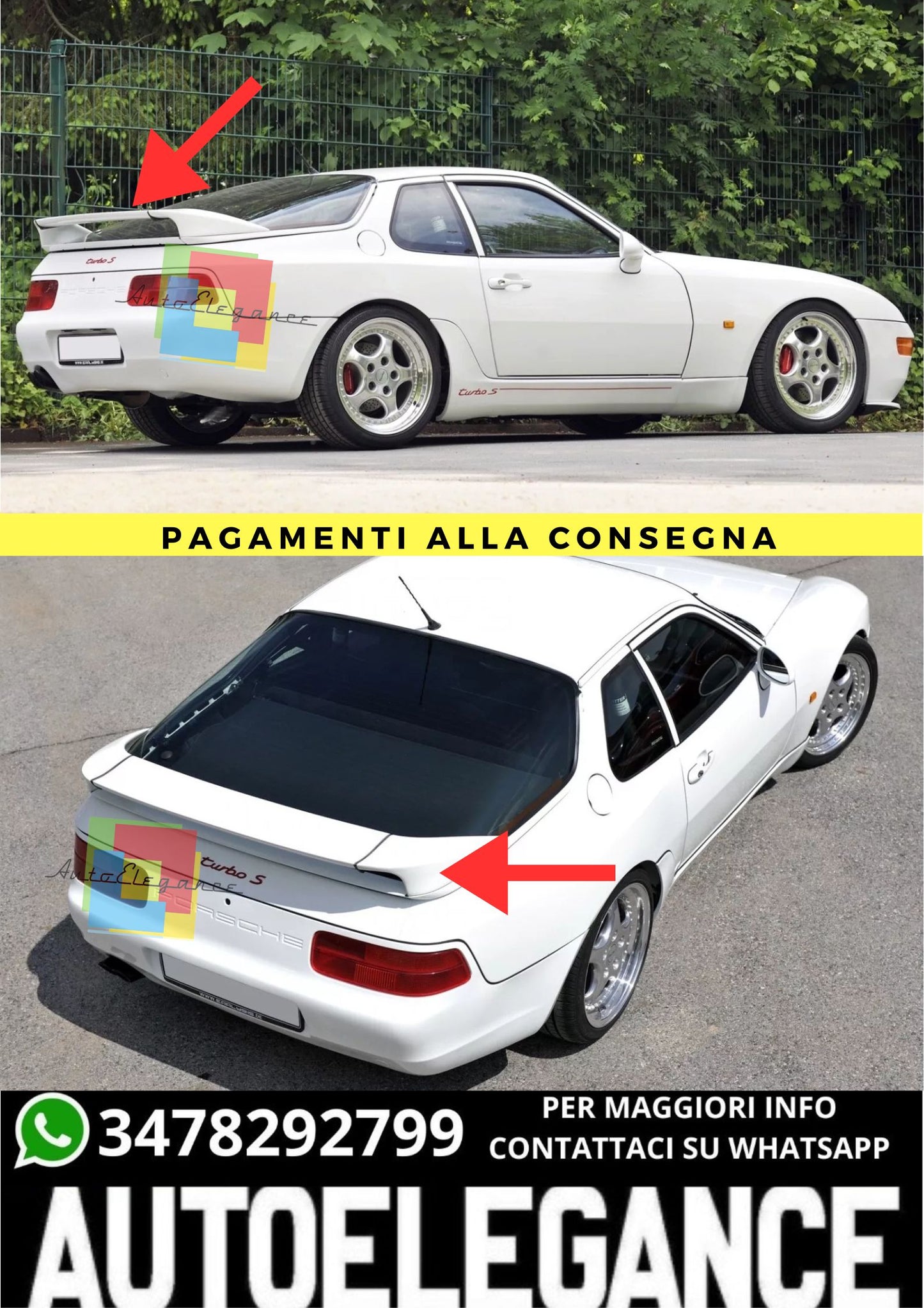 🔥SPOILER ADATTO PER PORSCHE 968 924 944 TURBO S STILE 🔥