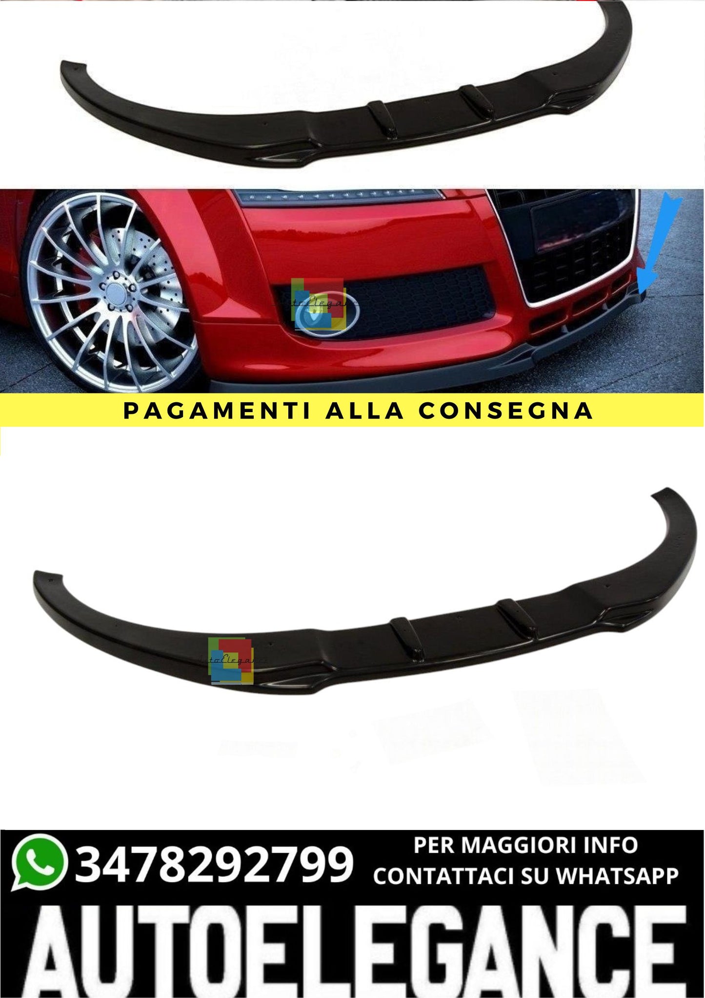 🔥Splitter Anteriore V.1 Adatto Per Audi TT 8J🔥