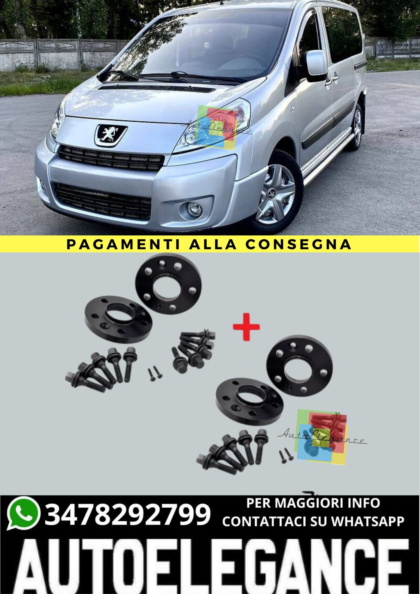 🔥KIT 4 DISTANZIALI  16+20mm adatto per  PEUGEOT Expert II dal 2007 in poi🔥