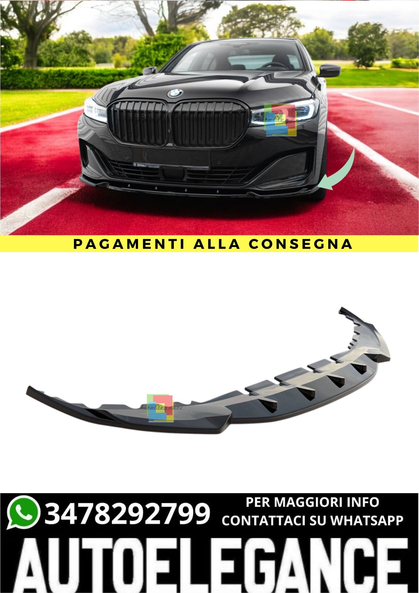 🔥Splitter Anteriore V.1 Adatto Per BMW 7 G11 / G12 Facelift🔥