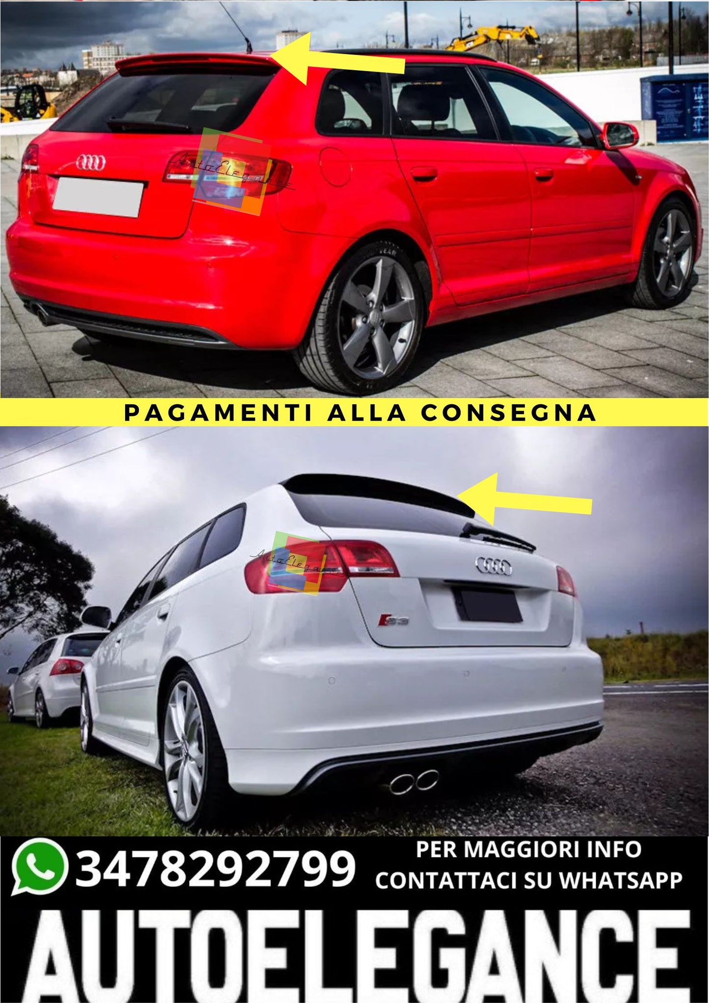 ❤️‍🔥SPOILER ADATTO PER AUDI A3 8P SPORTBACK ❤️‍🔥