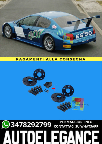 🔥KIT 4 DISTANZIALI  16+20mm adatto per PEUGEOT 407 dal 2004 al 2011 5 fori🔥
