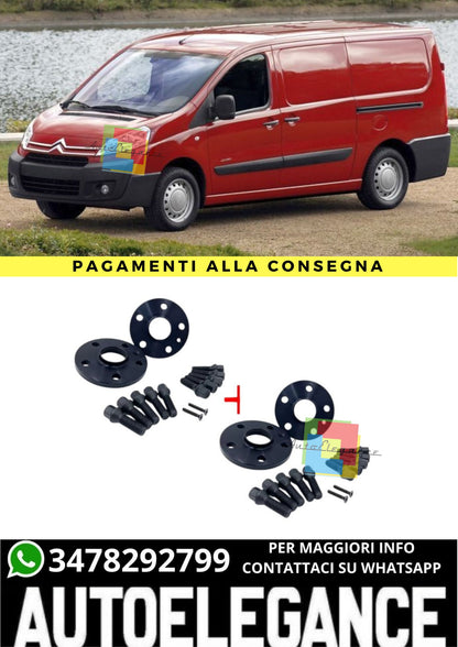 ⭐KIT 4 DISTANZIALI 16+20mm NERO ADATTO PER  CITROEN Jumpi II (VF7) dal 2007⭐