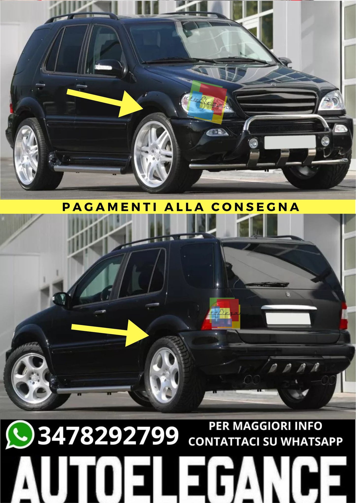 ❤️‍🔥PARAFANGHI ADATTO PER  MERCEDES ML W163 ( 1998-2005 )❤️‍🔥