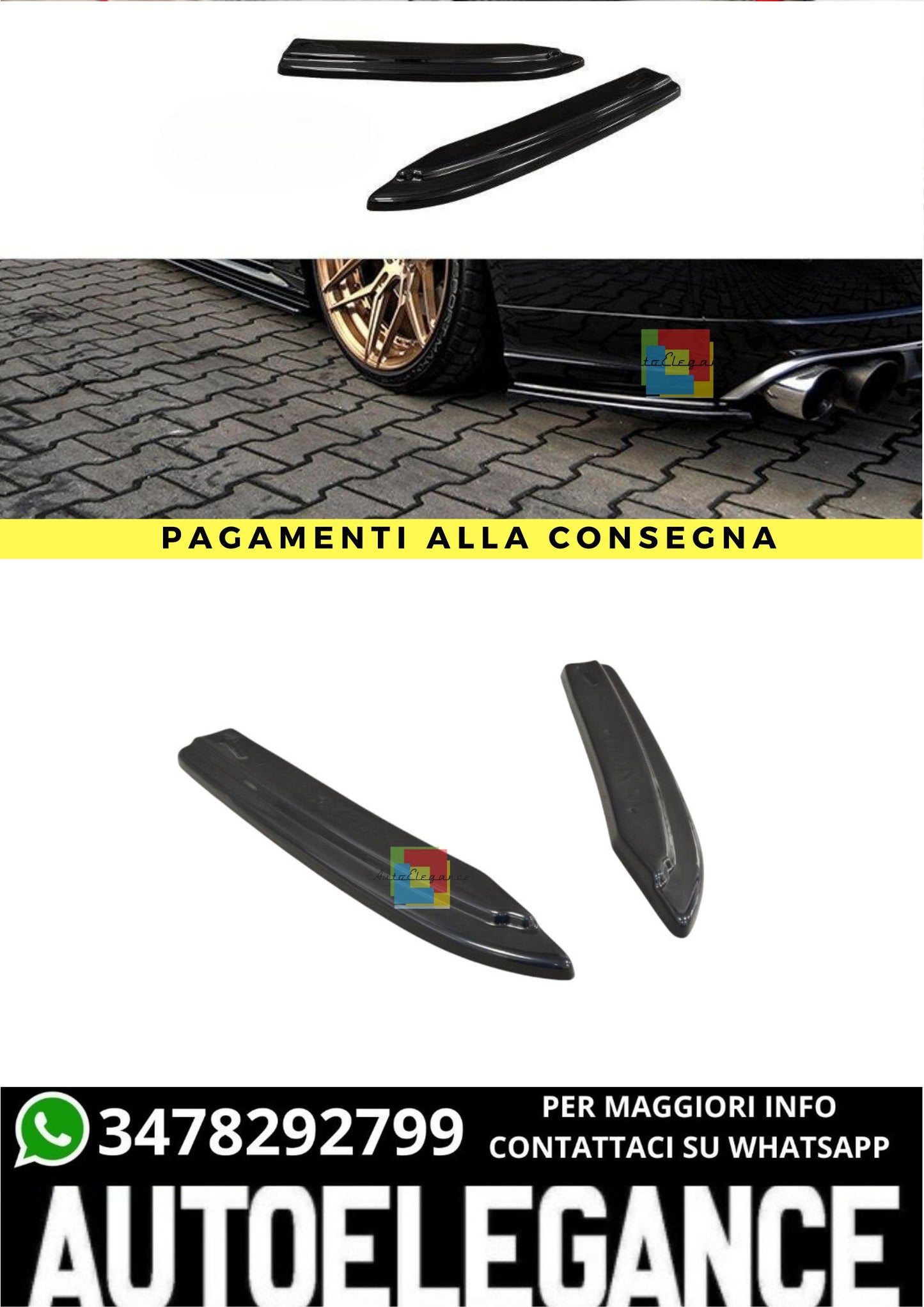 🔥Splitter Laterali Posteriori Adatto Per Audi S8 D4 FL🔥