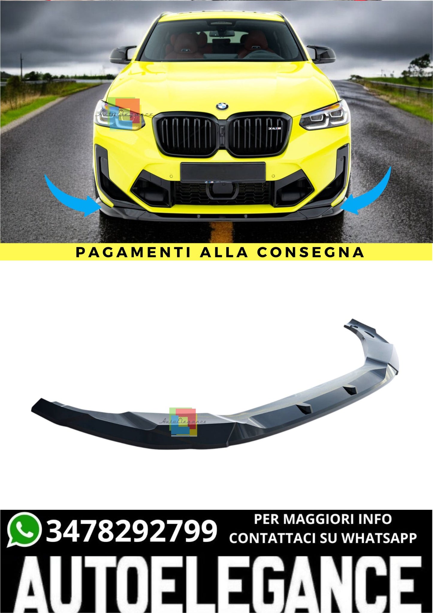 🔥Splitter Anteriore Adatto Per  BMW X4M F98🔥