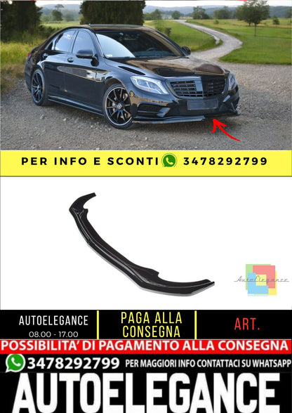 ✨SPLITTER V1 Design ABS per Mercedes Classe S Amg-Line W222 2013-2017✨