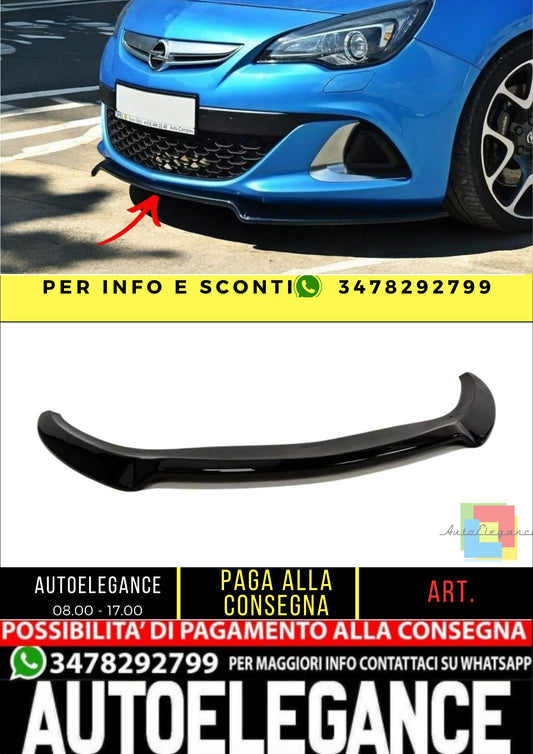 ✨Splitter Anteriore V2 Design ABS per Vauxhall/Opel Astra J Vx (OPC) 2009-2016✨