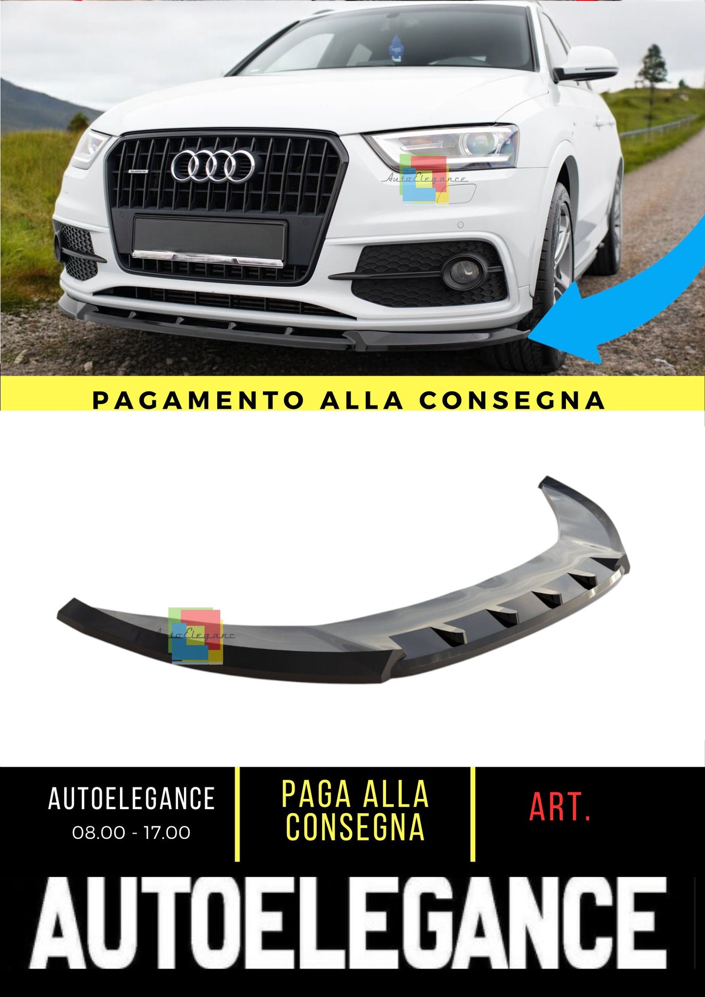 😍Splitter Anteriore V.1 Adatto Per Audi Q3 S-line 8U😍