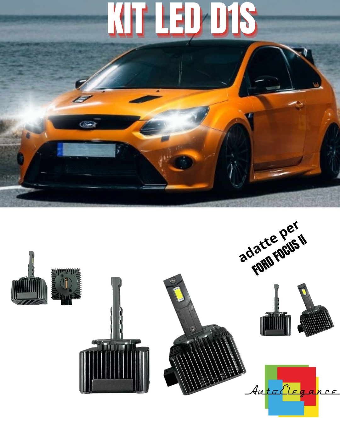 ⭐LAMPADE D1S LED 6000K DA XENON A LED MATRIX ADATTO PER FORD FOCUS II ⭐