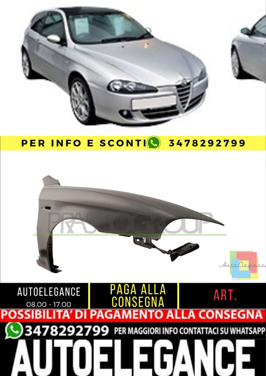 🔥AA3423013 PARAFANGO ANTERIORE DESTRO PER ALFA ROMEO 147 2004-2010🔥