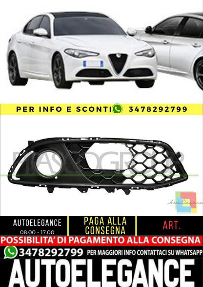 ✨AA0922133 GRIGLIA DESTRA ANTERIORE CON SEDE FENDI PER ALFA ROMEO GIULIA 15+✨