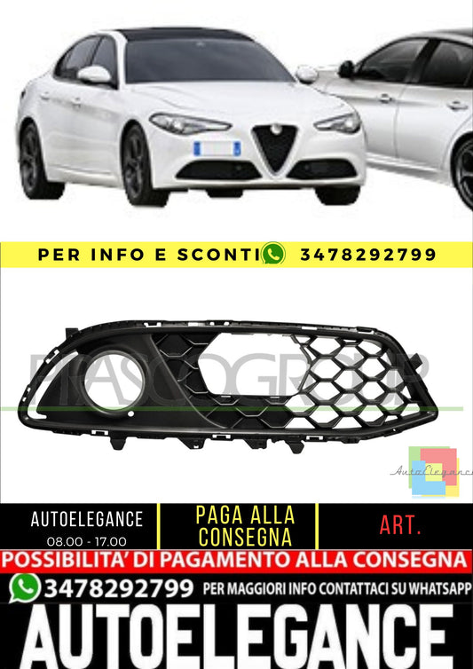 ✨AA0922133 GRIGLIA DESTRA ANTERIORE CON SEDE FENDI PER ALFA ROMEO GIULIA 15+✨