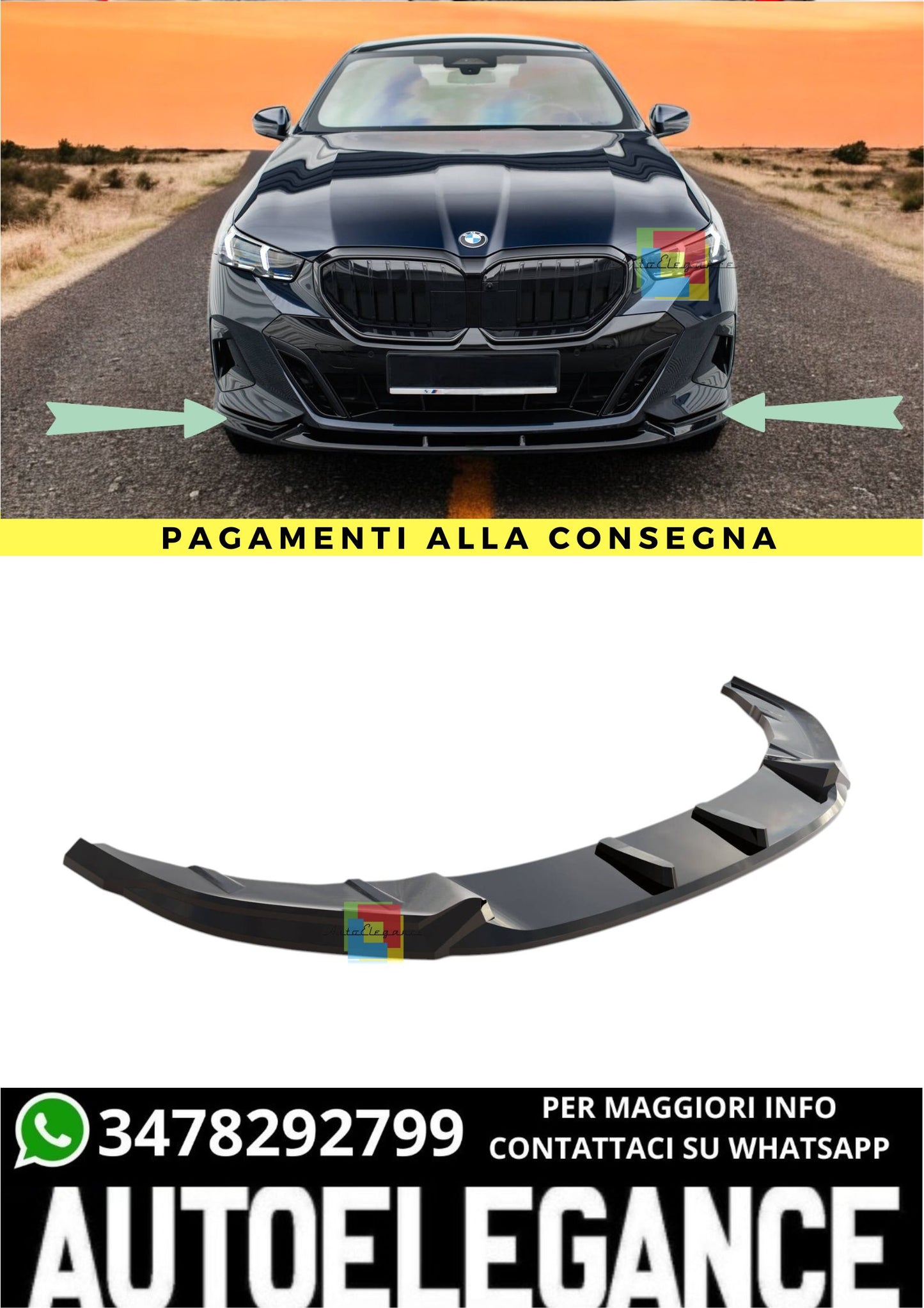 🔥Splitter Anteriore V.1 Adatto Per  BMW 5 / i5 M-Pack G60🔥