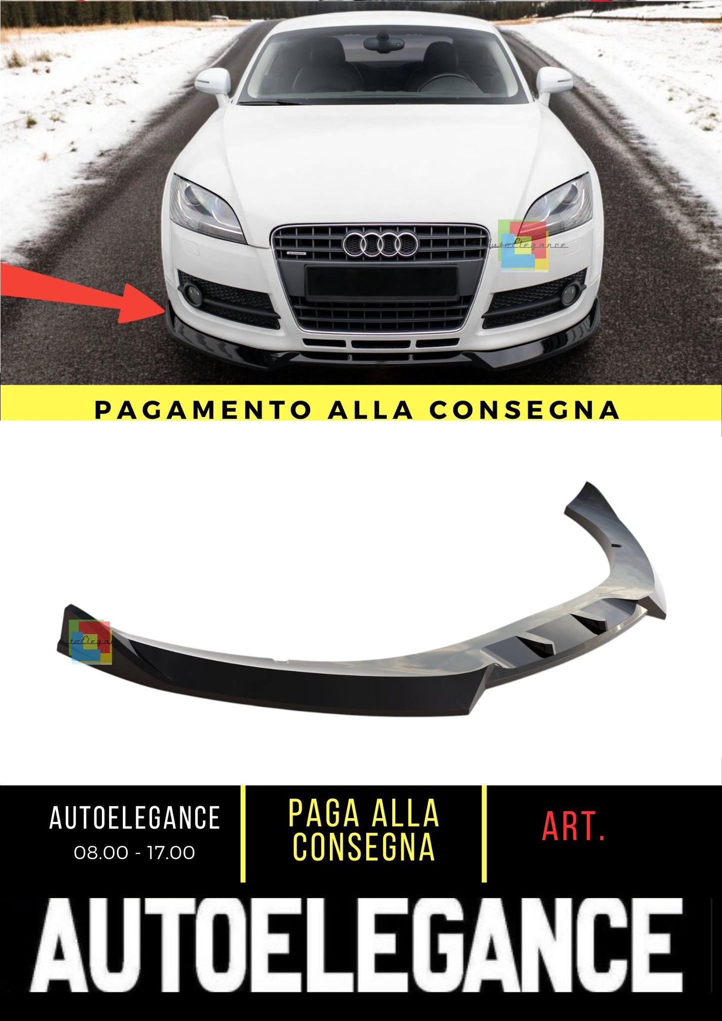 🤩Splitter anteriore V.3 adatto per Audi TT 8J🤩