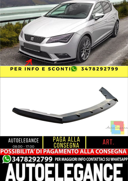✨SPLITTER laterali V1 design nero lucido ABS per SEAT Leon MK3 2012-2016✨
