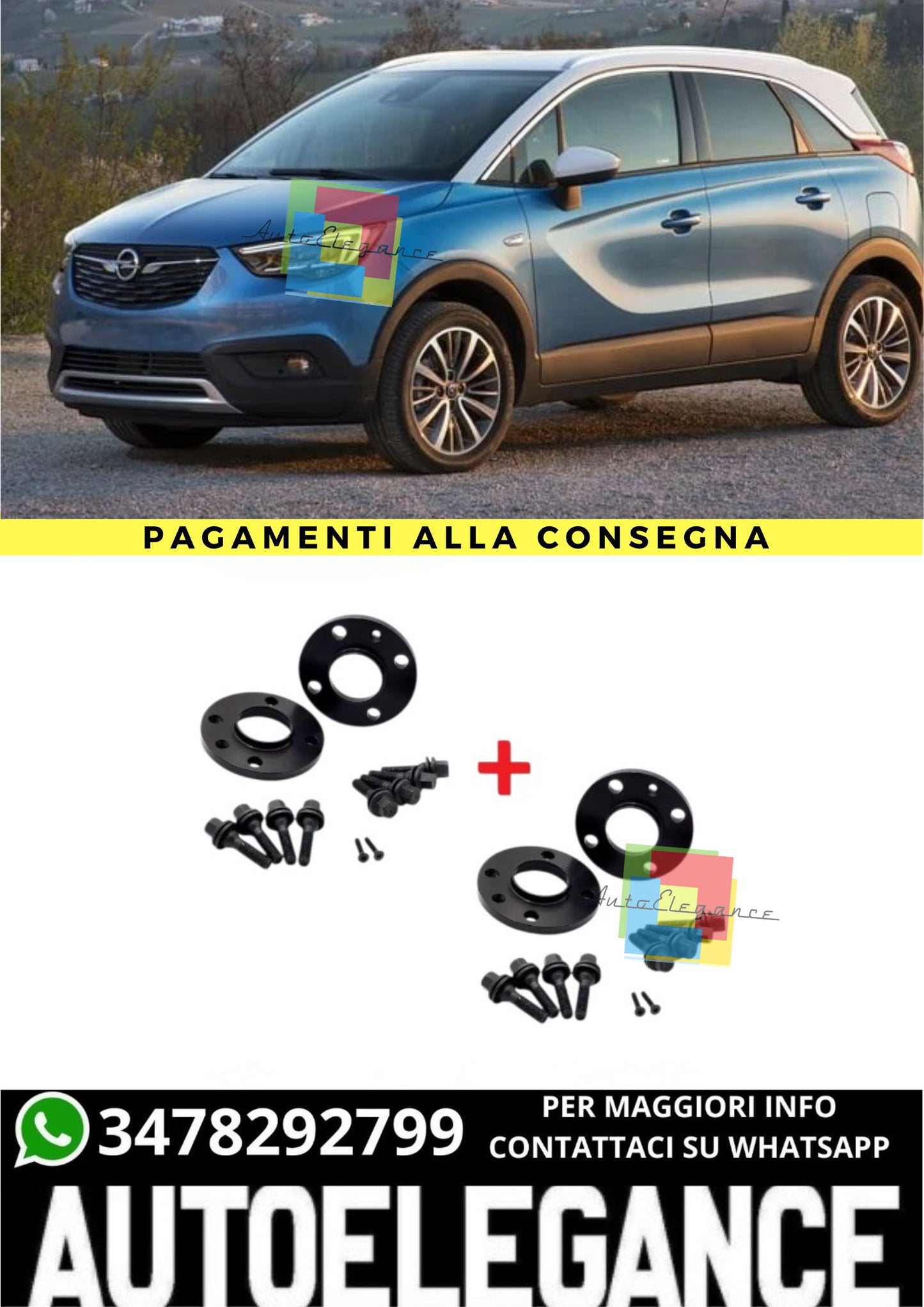 🔥KIT 4 DISTANZIALI  16+20mm adatto per OPEL Crossland X (P17) dal 2017🔥