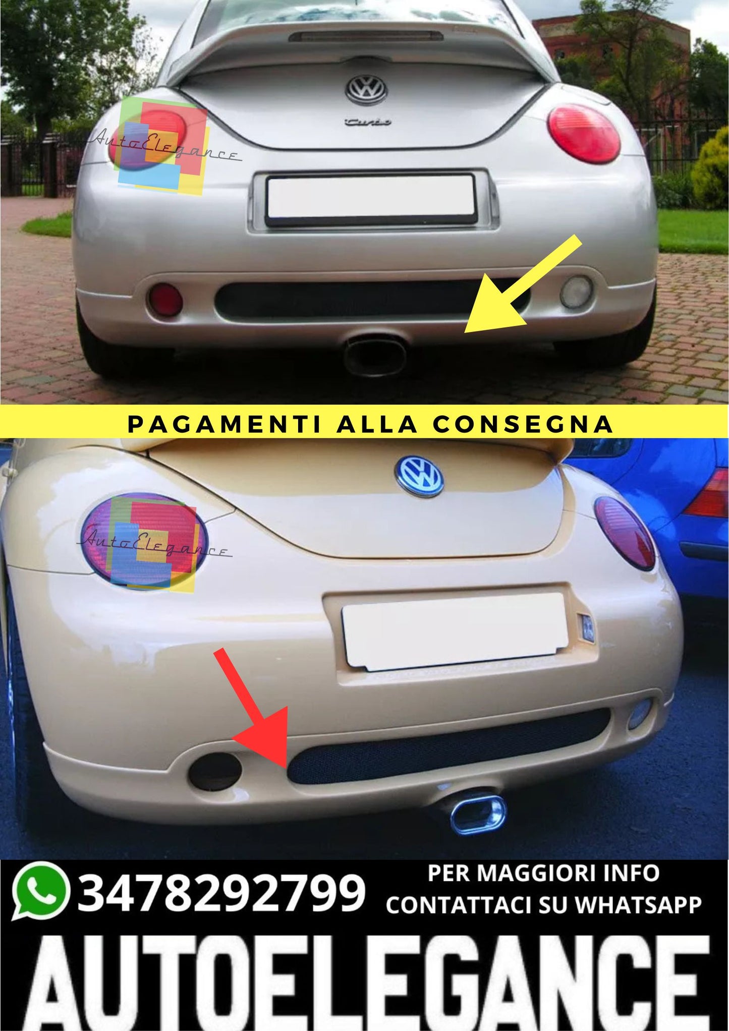 🔥PARAURTI POSTERIORE ADATTO PER VW New Beetle	🔥