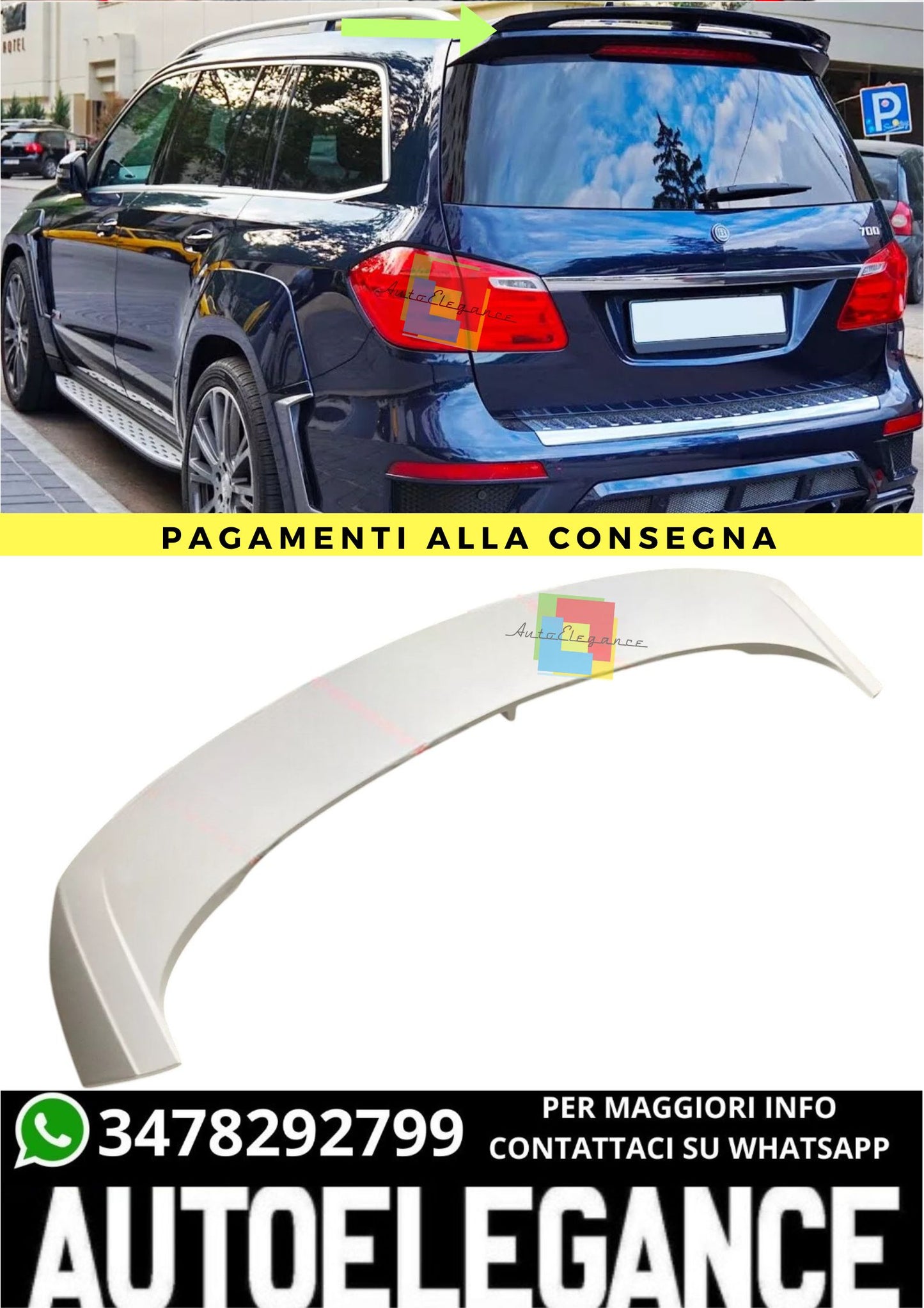❤️‍🔥SPOILER ADATTO PER  MERCEDES GLS GLS X166 (2012-2019)❤️‍🔥