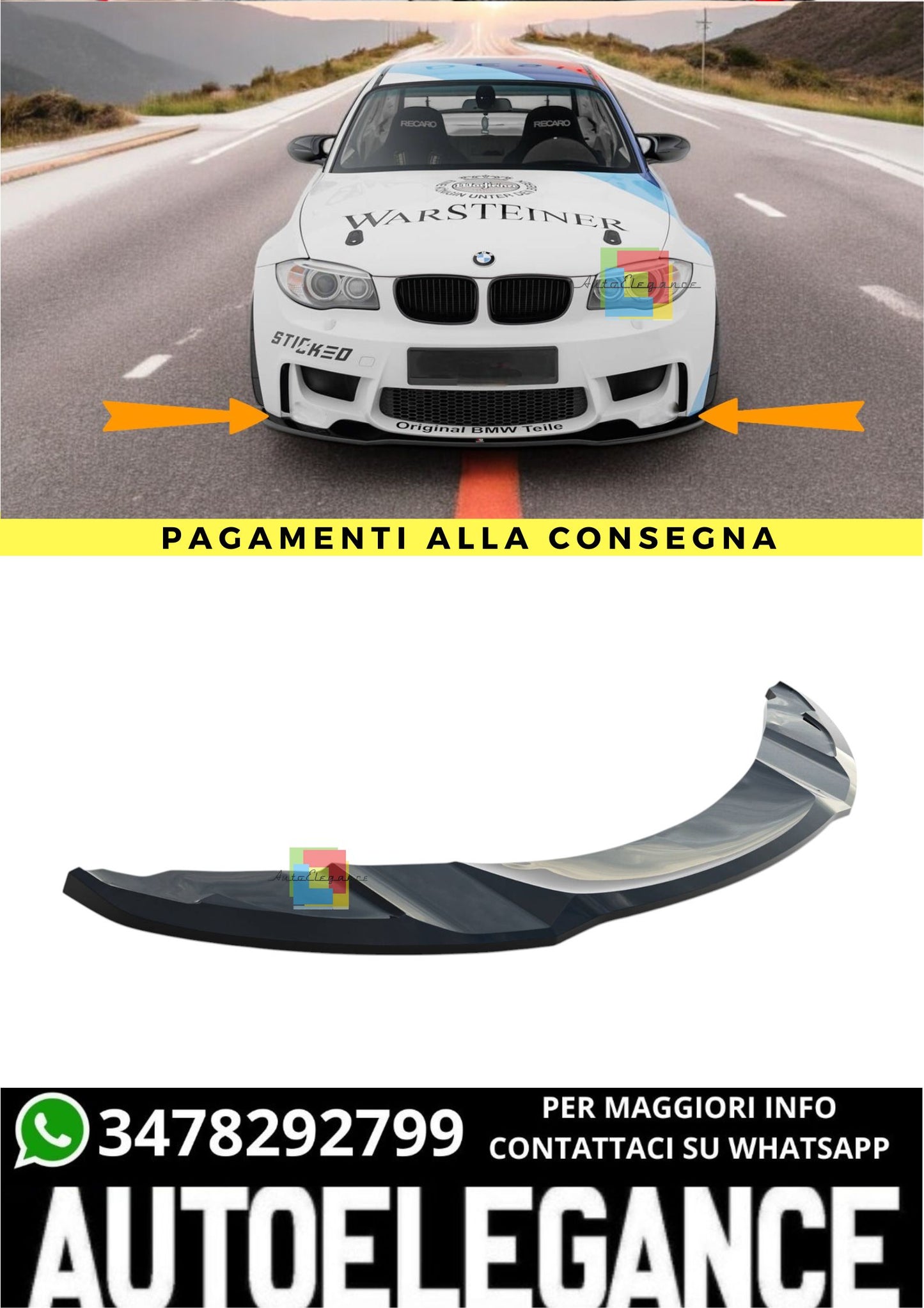 🔥Splitter Anteriore Adatto Per  BMW 1 M Coupe E82🔥