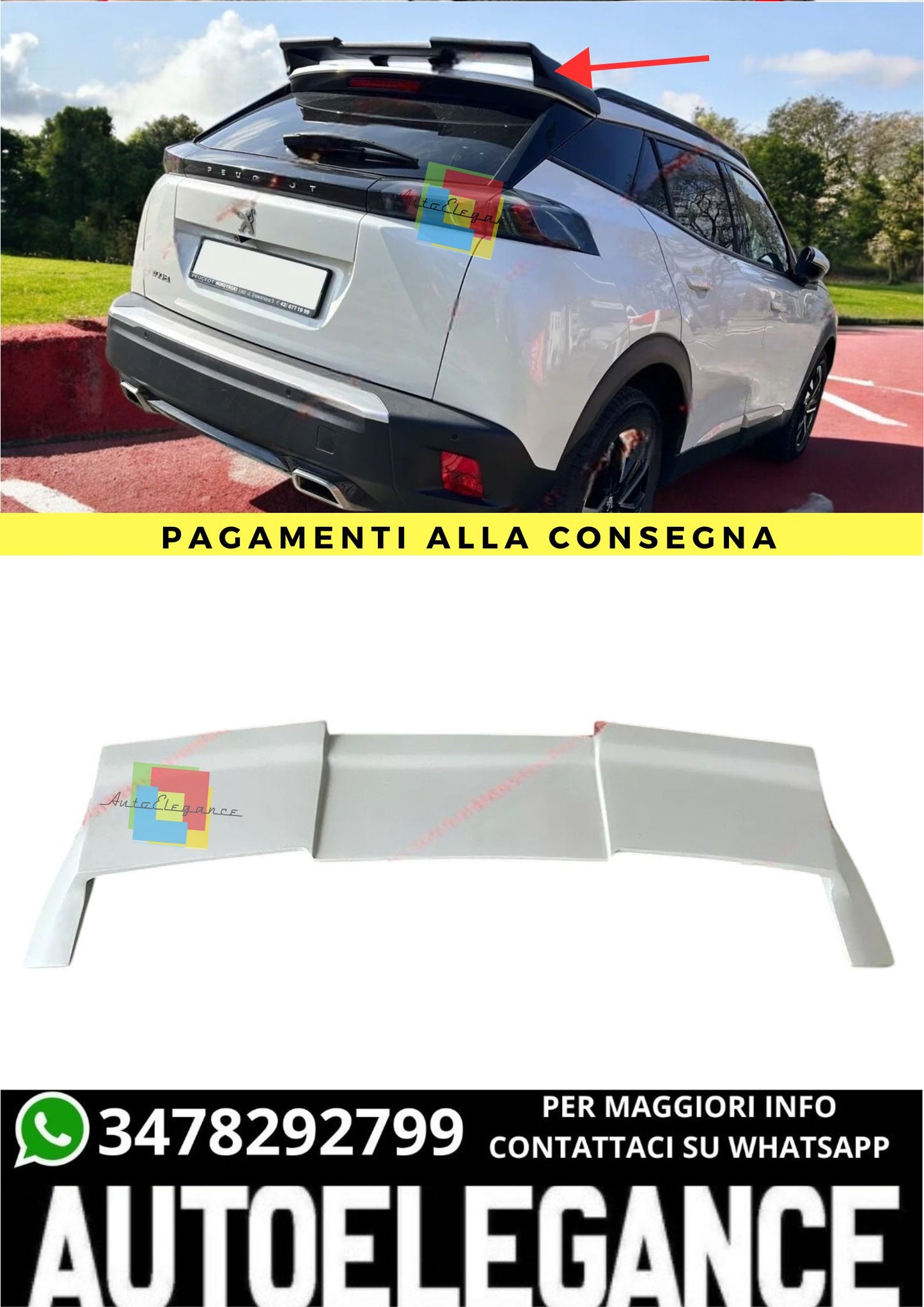 ❤️‍🔥SPOILER ADATTO PER  PEUGEOT 2008 II ( dal 2019 )❤️‍🔥