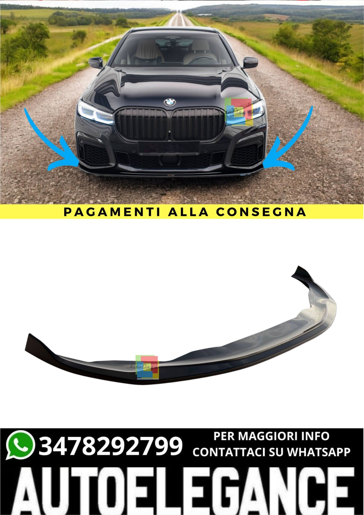 🔥Splitter Anteriore V.4 Adatto Per 7 M-Pack G11 / G12 Facelift🔥
