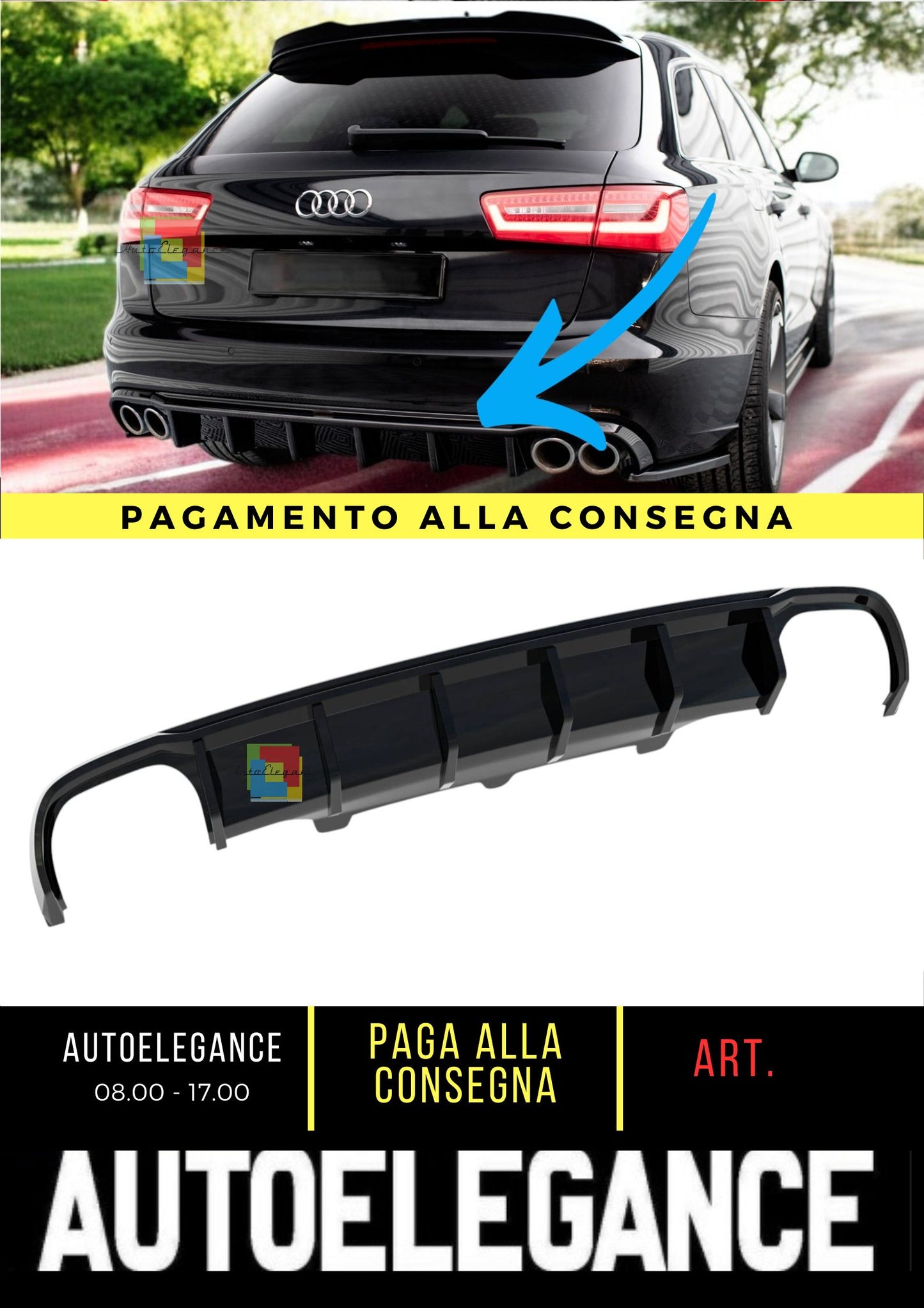 🤩Diffusore posteriore adatto per Audi A6 Avant C7 🤩