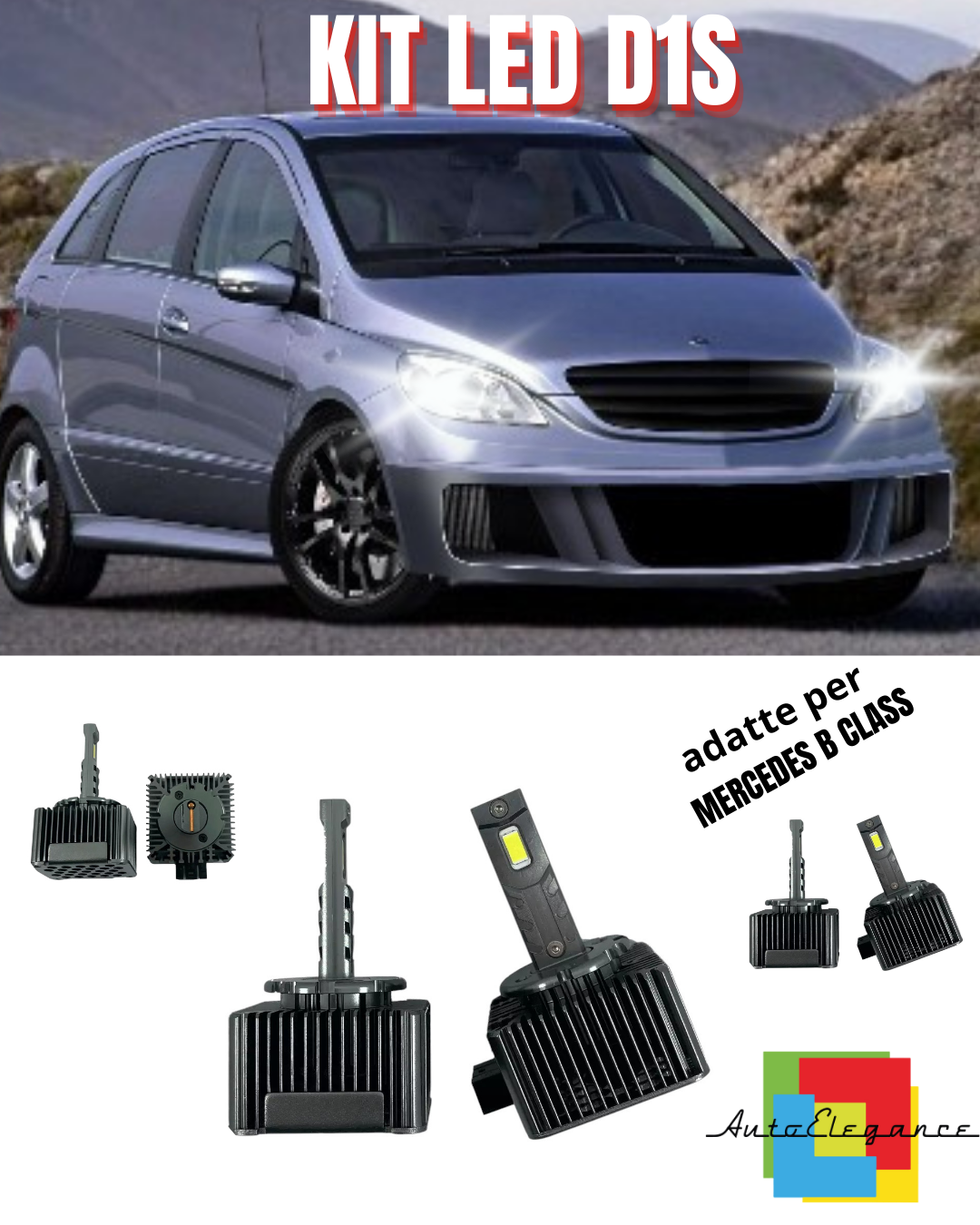 ⭐LAMPADE D1S LED 6000K DA XENON A LED MATRIX ADATTO PER MERCEDES B CLASS ⭐