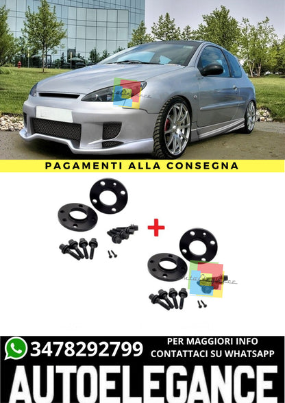 ⭐KIT 4 DISTANZIALI 16+20mm NERO ADATTO PER  PEUGEOT 206 dal 1998 al 2012⭐